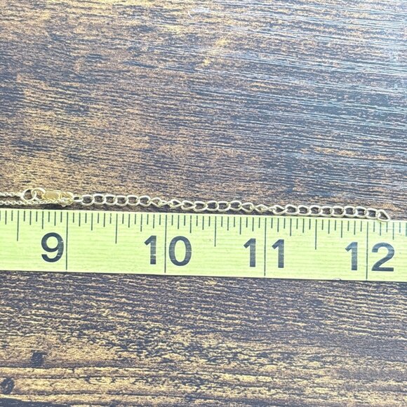 VTG Sterling Silver 925 Jade Circle Pendant Necklace  Cable Chain 18" Adjustable - Picture 10 of 14